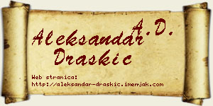Aleksandar Draškić vizit kartica